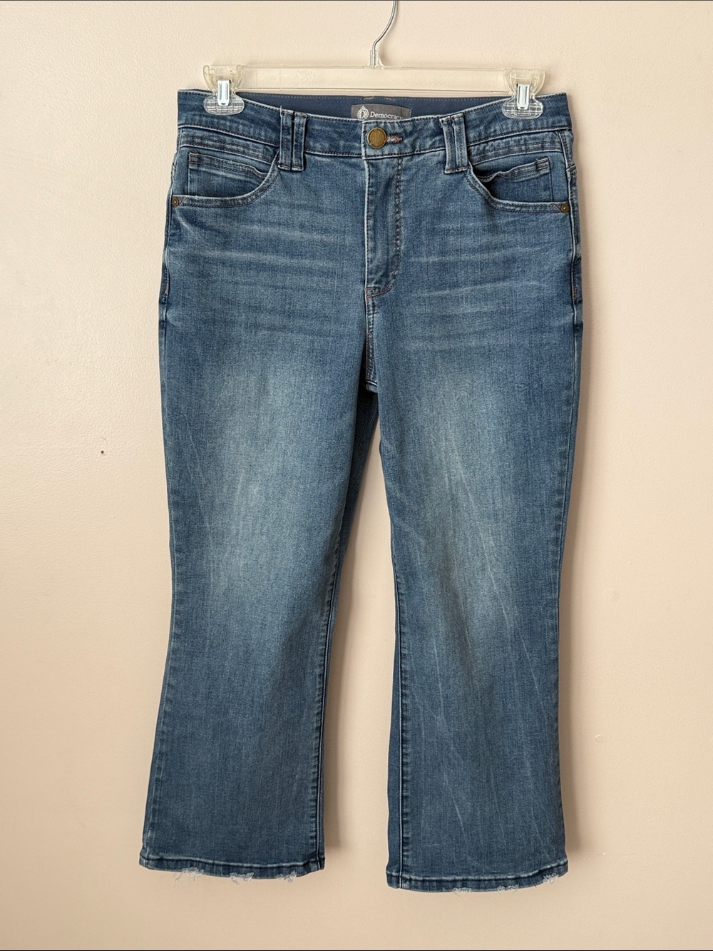 Democracy Ab Technology Flare Jeans Tummy Control Womens Size 12 Short